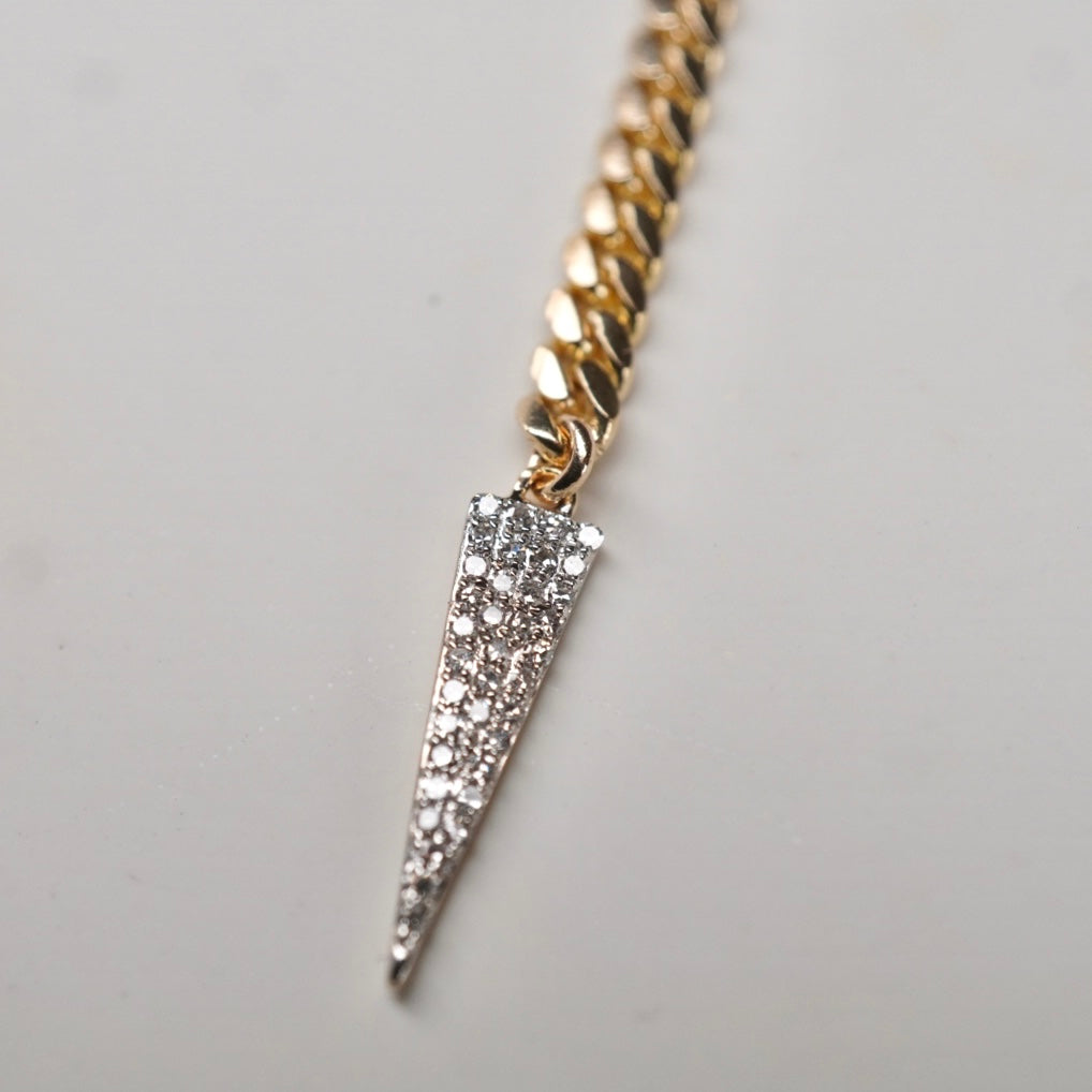 Queen Pavé Diamond Spike Drop Chain