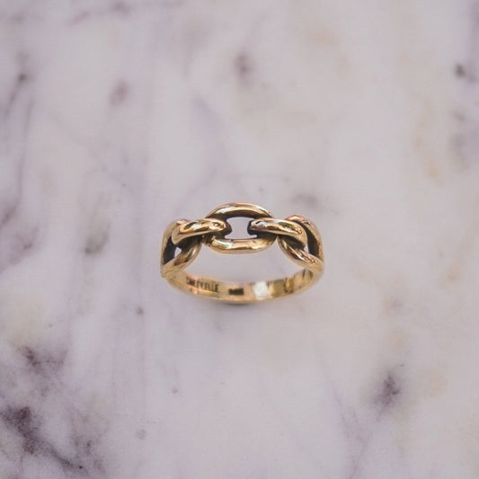 14k Heavy Chain Link Ring